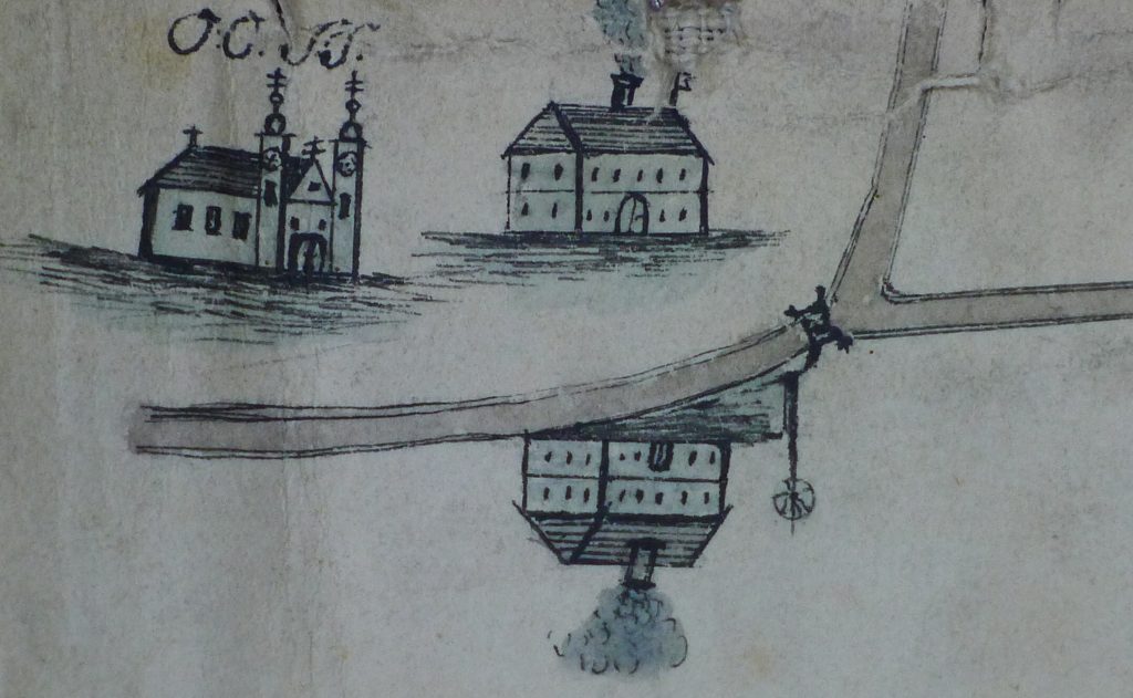 Kaptolska kurija - kartografski isječak, 19.st.